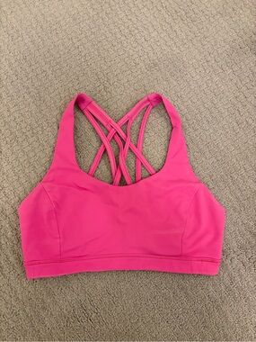 lululemon athletica Hot Pink Strappy Sports Bra